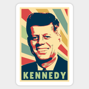 John F Kennedy Vintage Colors Sticker